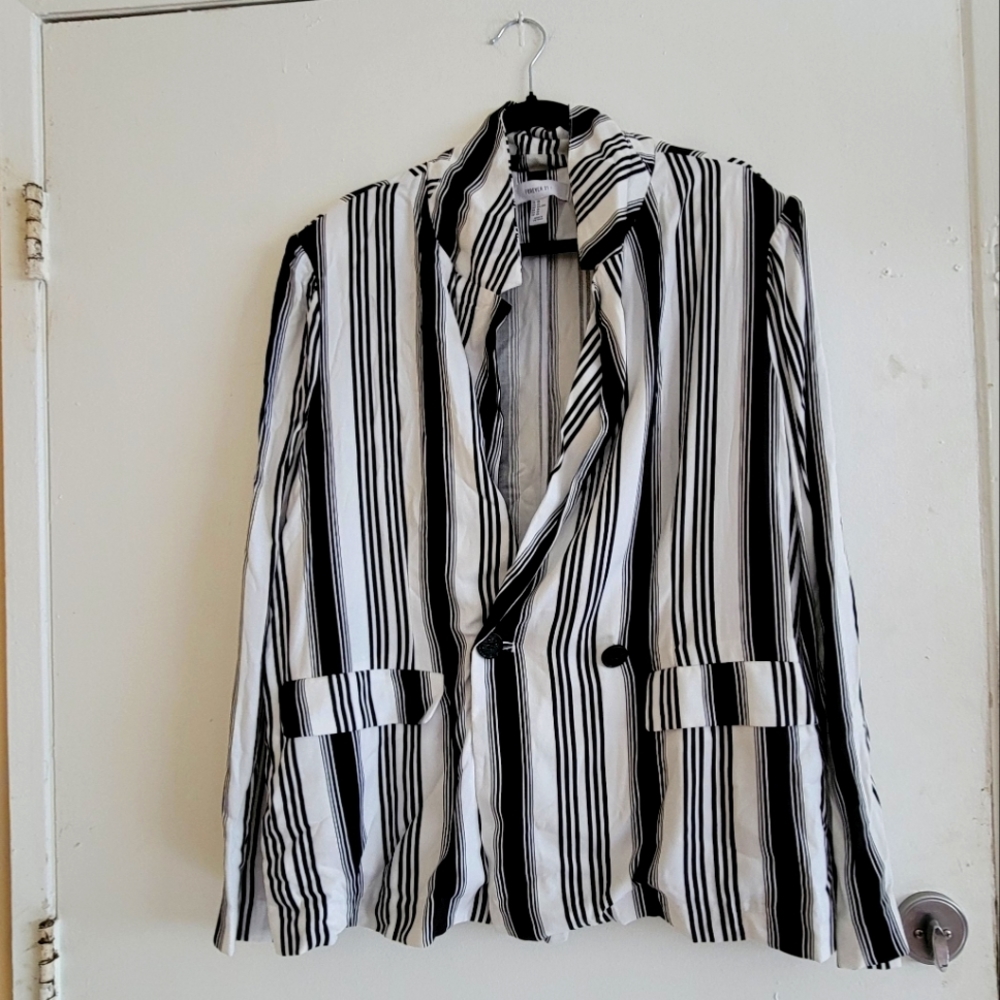 Striped Forever 21 Blazer